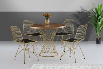 Pota Table & Tivoli Gold Chair