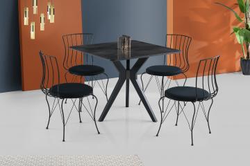 Kare Ares Table  Lale Chair